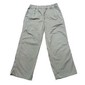 Quince Organic Stretch Cotton Wide Leg Chino Pants In Olive